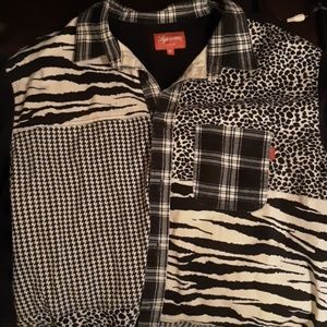 SUPREME ZEBRA PATCHWORK BUTTON DOWN